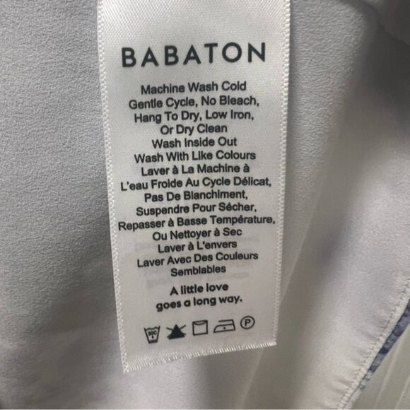 ARITZIA BABATON City Scene Blue and White Women's Crop Top Size Medium - Picture 4 of 6